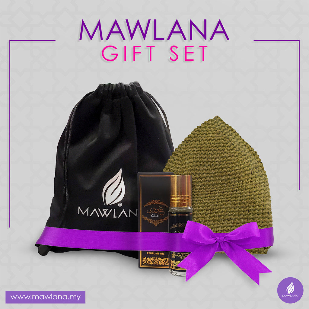 Kopiah kait tebal dengan Perfume Roll On UAE 10ml Gift Set Door Gift