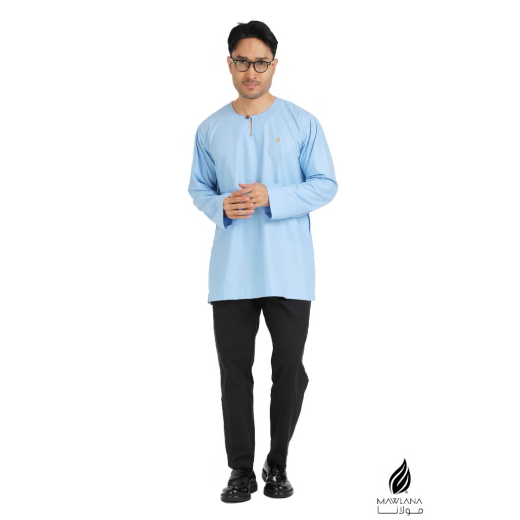 KURTA MAWLANA JOHOR IN ASH BLUE&w=300&zc=1