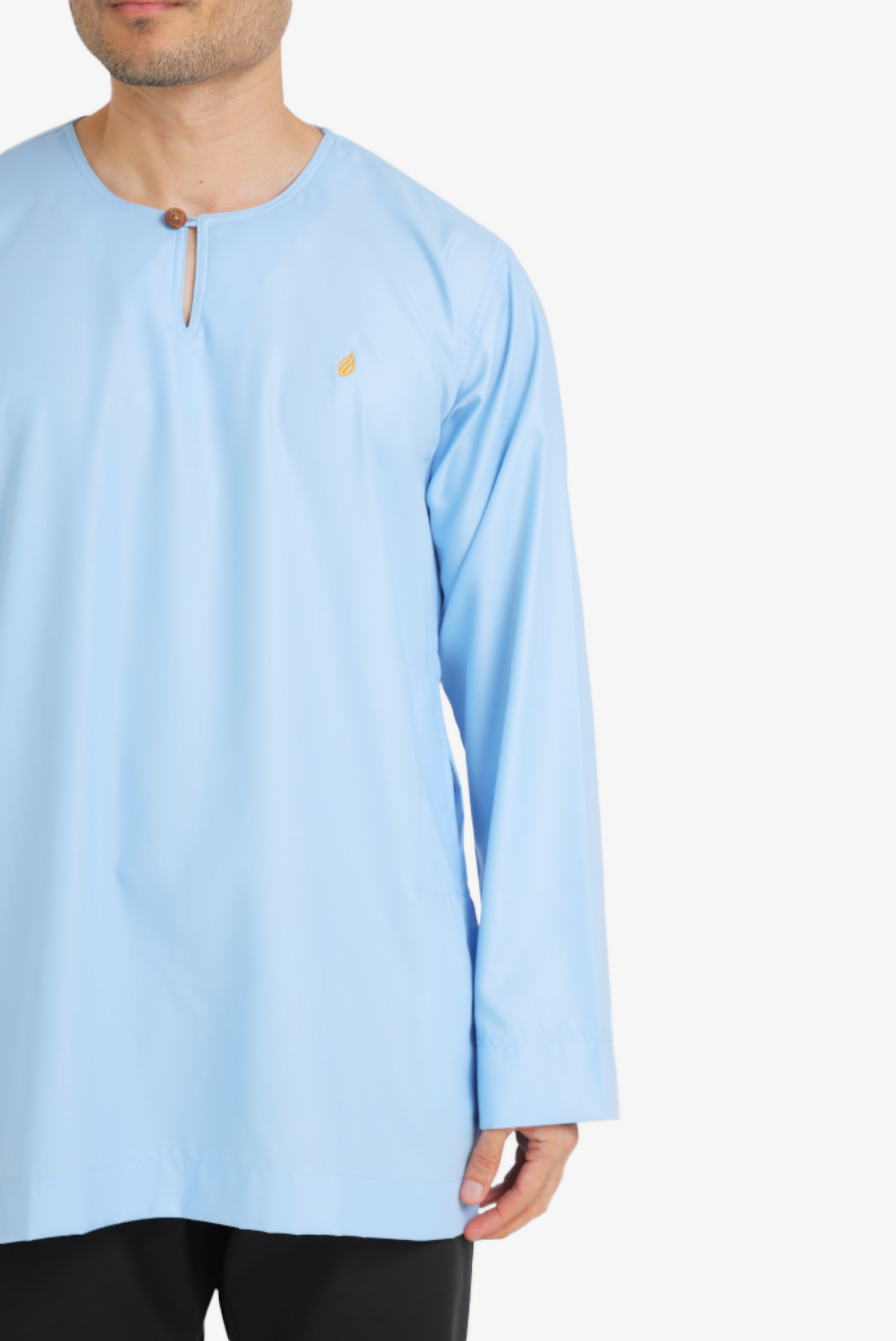 KURTA MAWLANA JOHOR IN ASH BLUE
