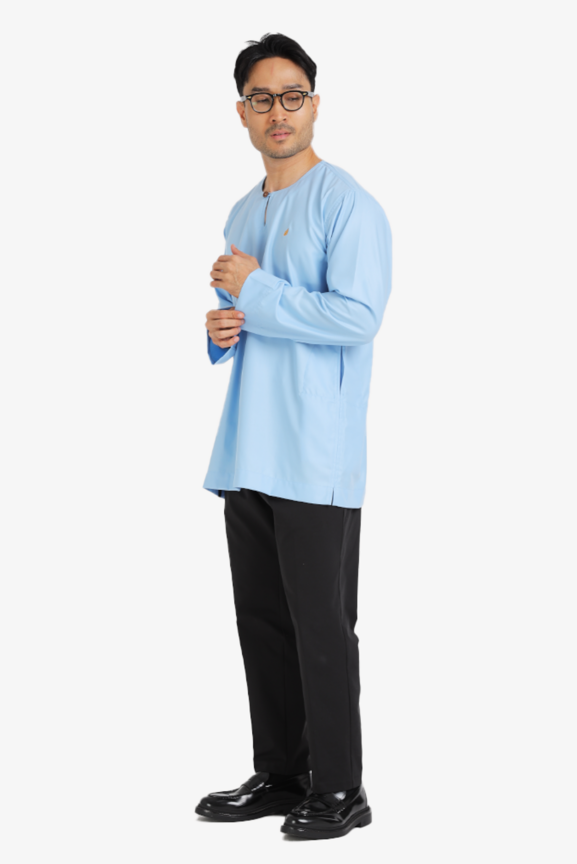 KURTA MAWLANA JOHOR IN ASH BLUE