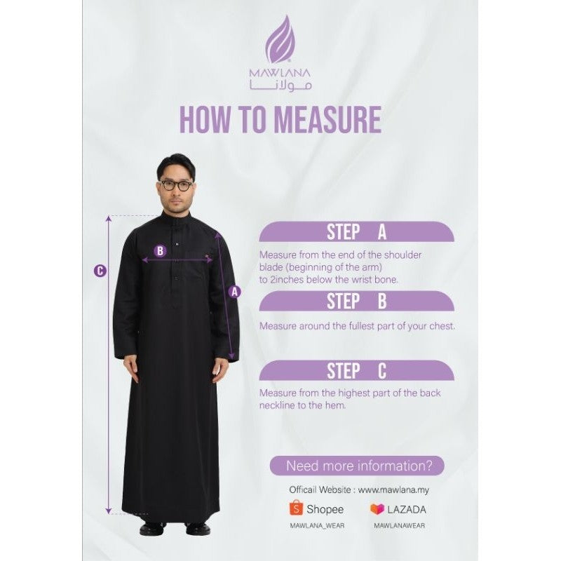Jubah lelaki Ekslusif lengan pendek Morocco Raya MAIW Last Stock Sale