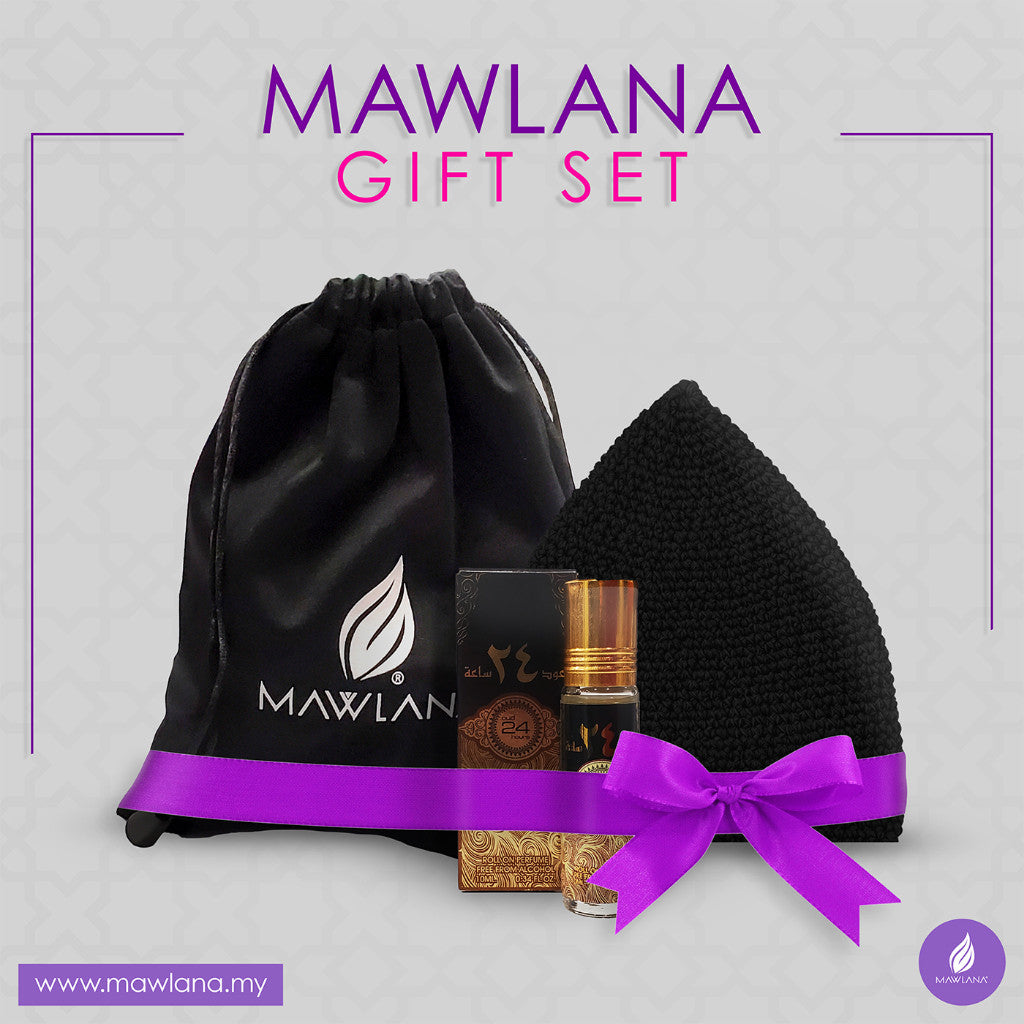 Kopiah kait tebal dengan Perfume Roll On UAE 10ml Gift Set Door Gift