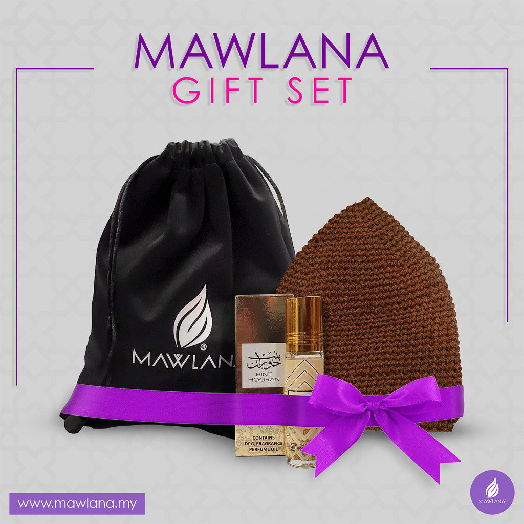 Kopiah kait tebal dengan Perfume Roll On UAE 10ml Gift Set Door Gift