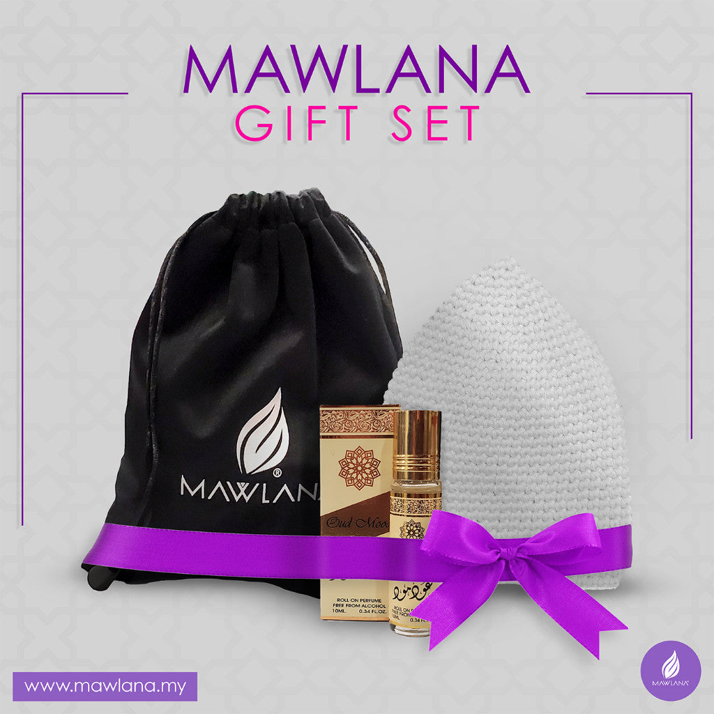 Kopiah kait tebal dengan Perfume Roll On UAE 10ml Gift Set Door Gift