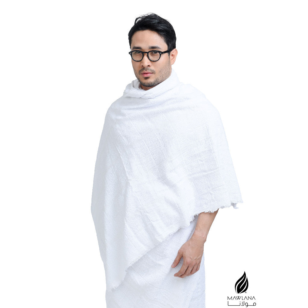 Kain Ihram Dewasa 100 % Cotton Umrah Haji 1200-1600 gram
