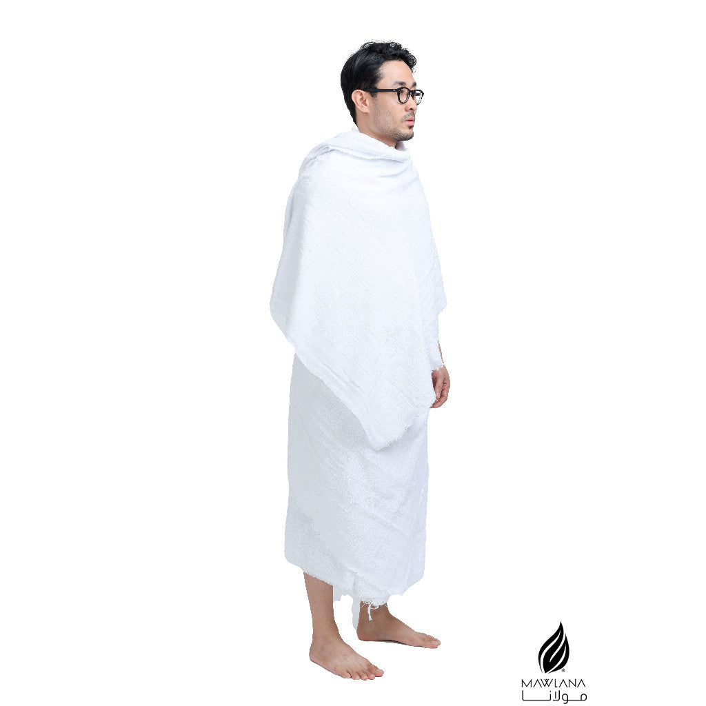 Kain Ihram Dewasa 100 % Cotton Umrah Haji 1200-1600 gram