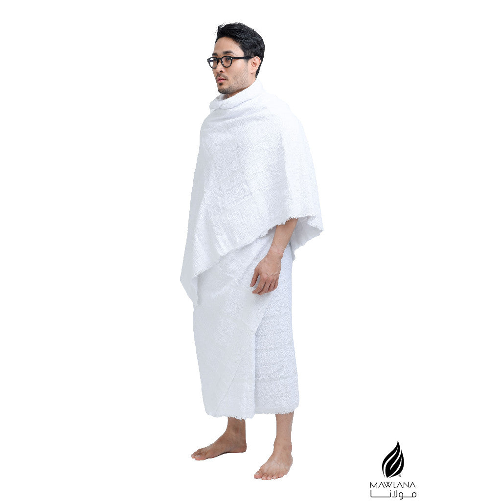 Kain Ihram Dewasa 100 % Cotton Umrah Haji 1200-1600 gram