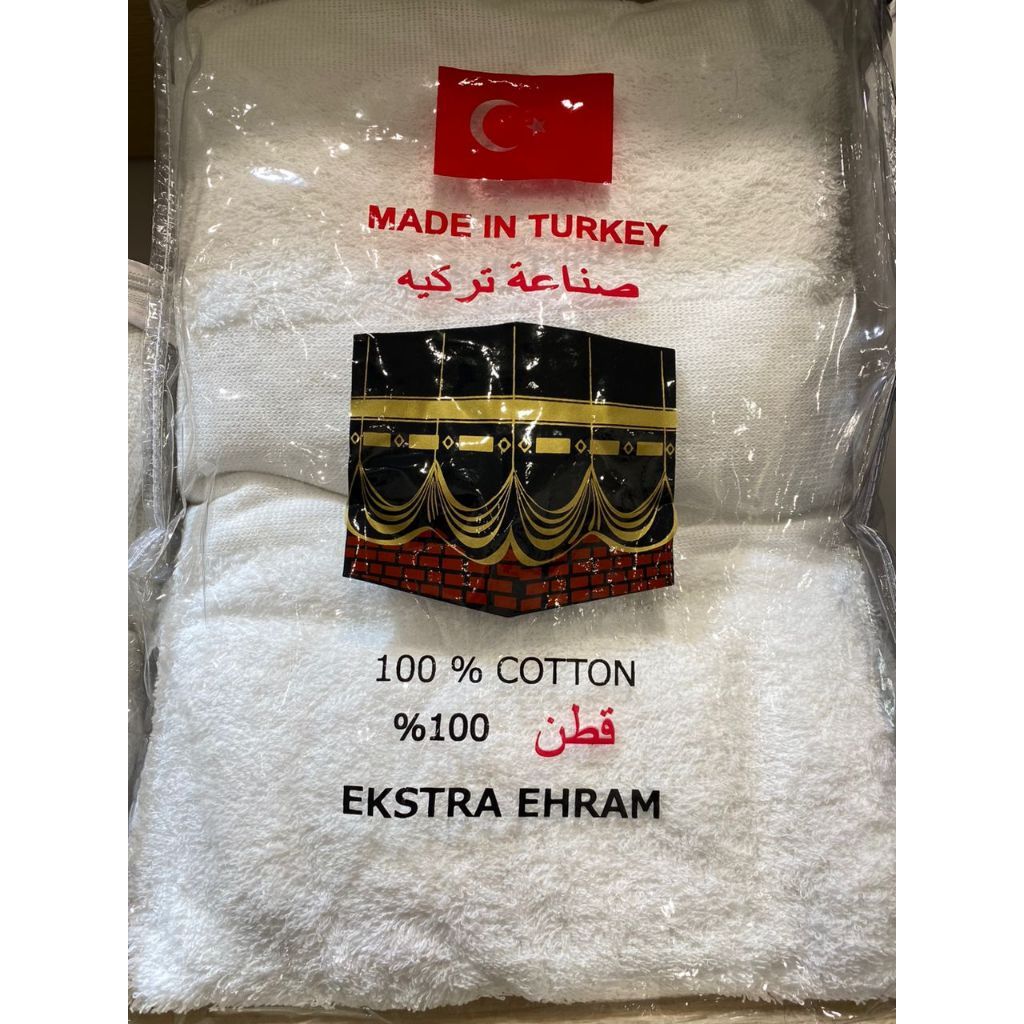 Kain Ihram Dewasa 100 % Cotton Umrah Haji 1200-1600 gram
