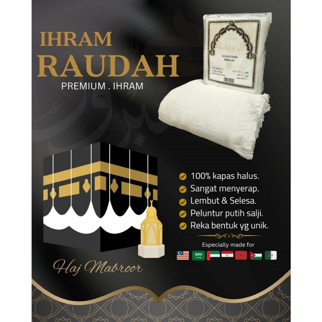 Kain Ihram Premium Egypt Umrah Haji Cotton Comfortable