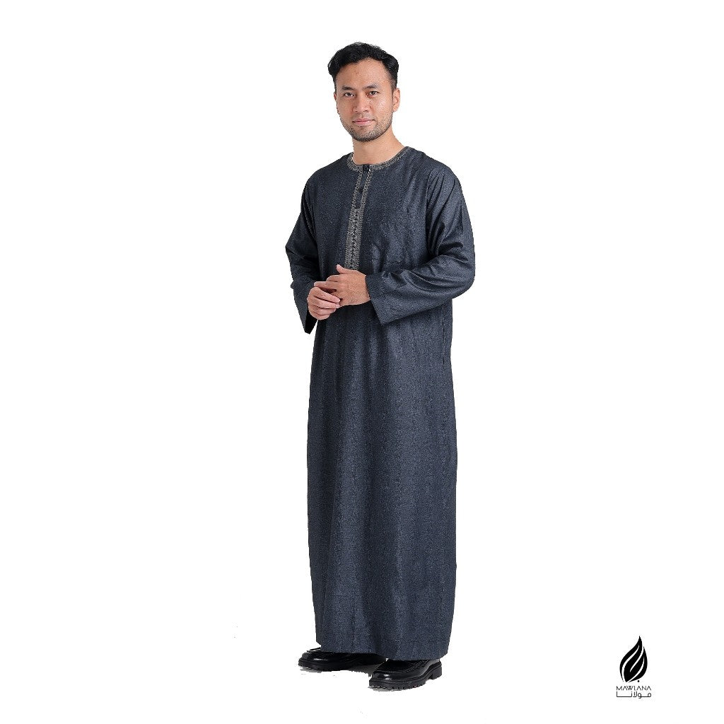 Jubah Lelaki Dewasa Morocco Lengan Panjang U-neck
