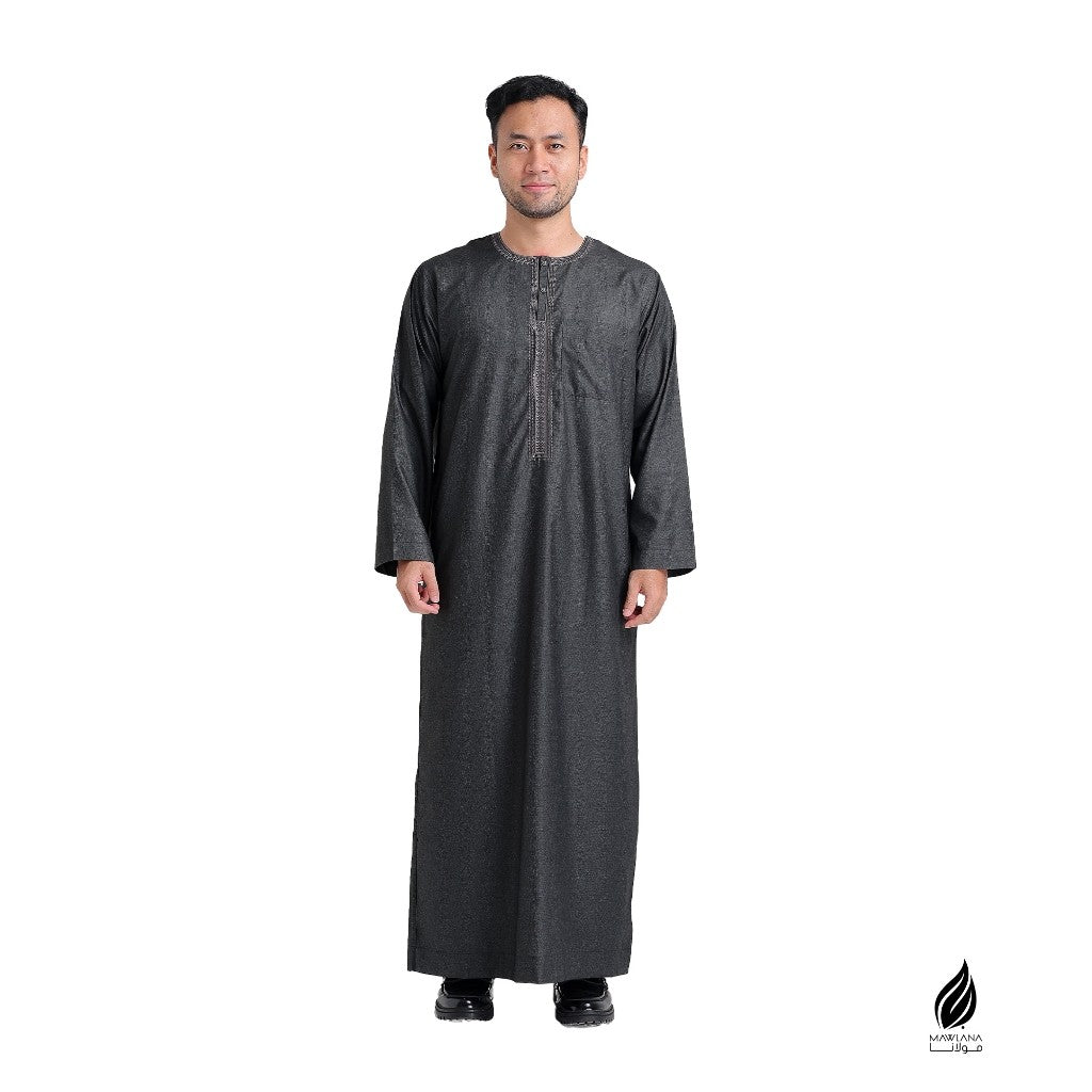 Jubah Lelaki Dewasa Morocco Lengan Panjang U-neck