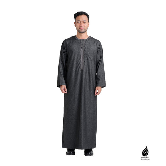 Jubah Lelaki Dewasa Morocco Lengan Panjang U-neck