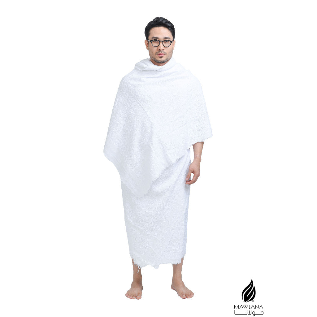 Kain Ihram Dewasa 100 % Cotton Umrah Haji 1200-1600 gram