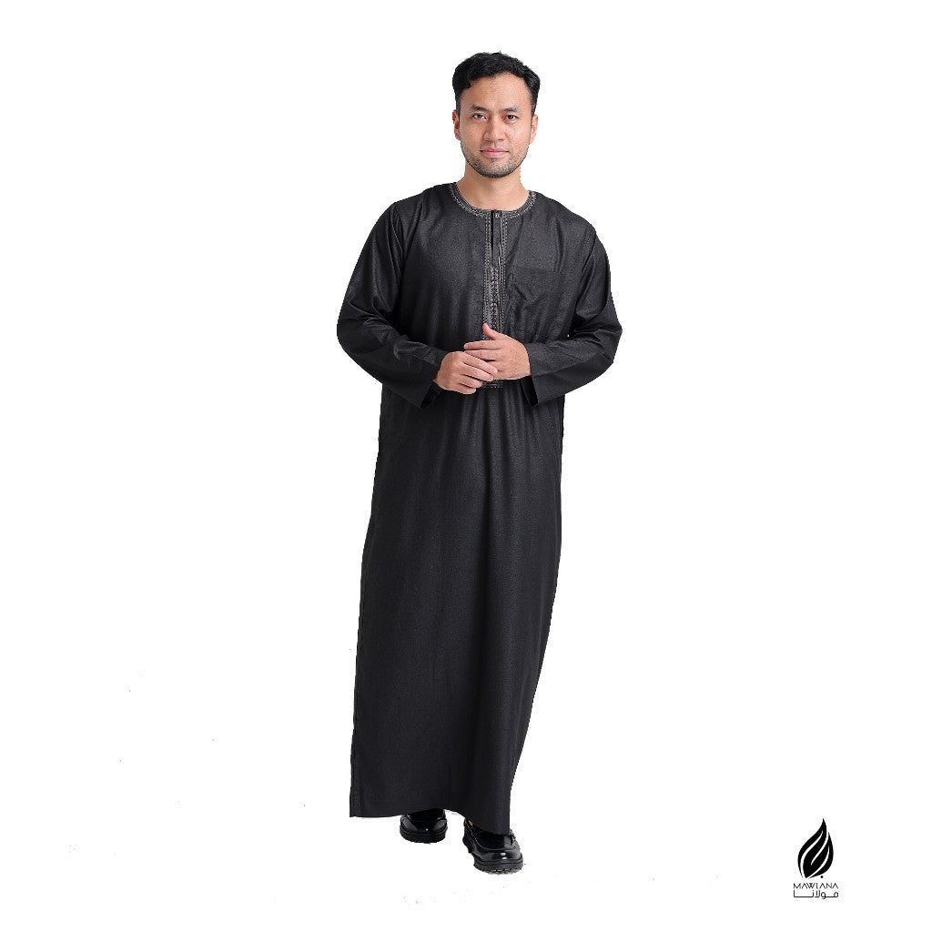 Jubah Lelaki Dewasa Morocco Lengan Panjang U-neck