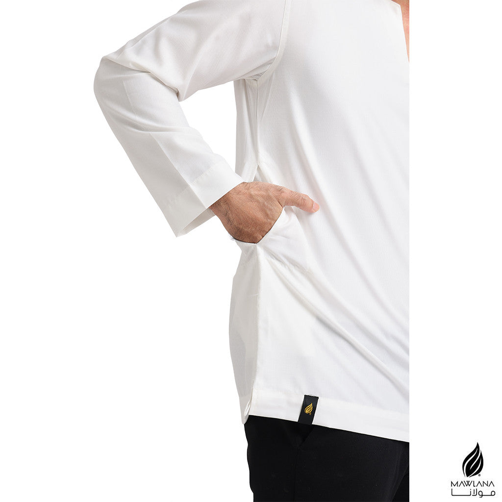 Kurta Dewasa Mawlana V Neck Simple