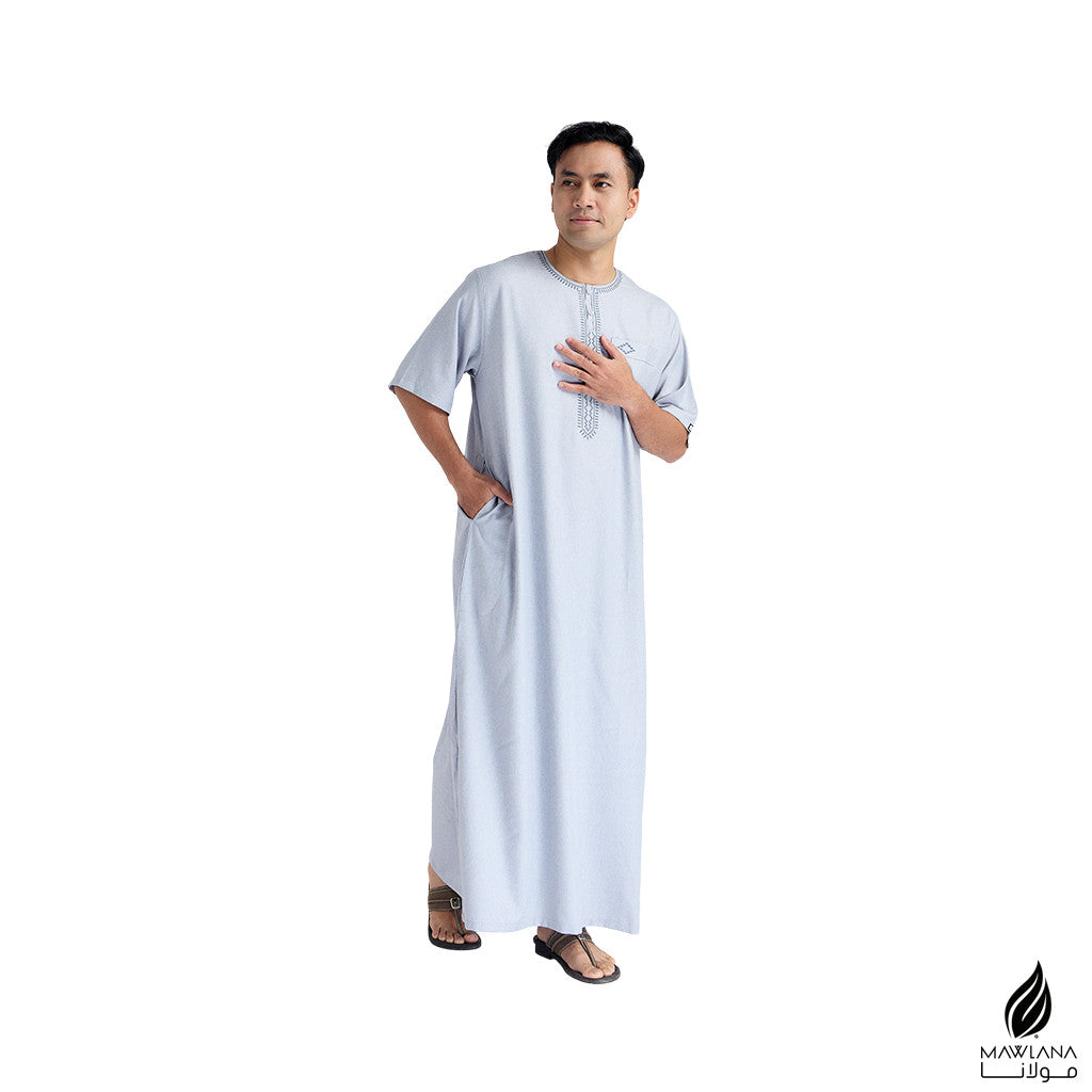 Jubah Morocco Dewasa Lelaki Short Sleeves | Mawlana Wear