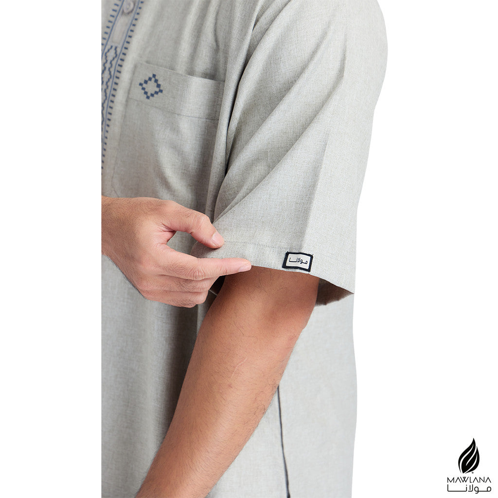 Jubah Morocco Dewasa Lelaki Short Sleeves | Mawlana Wear