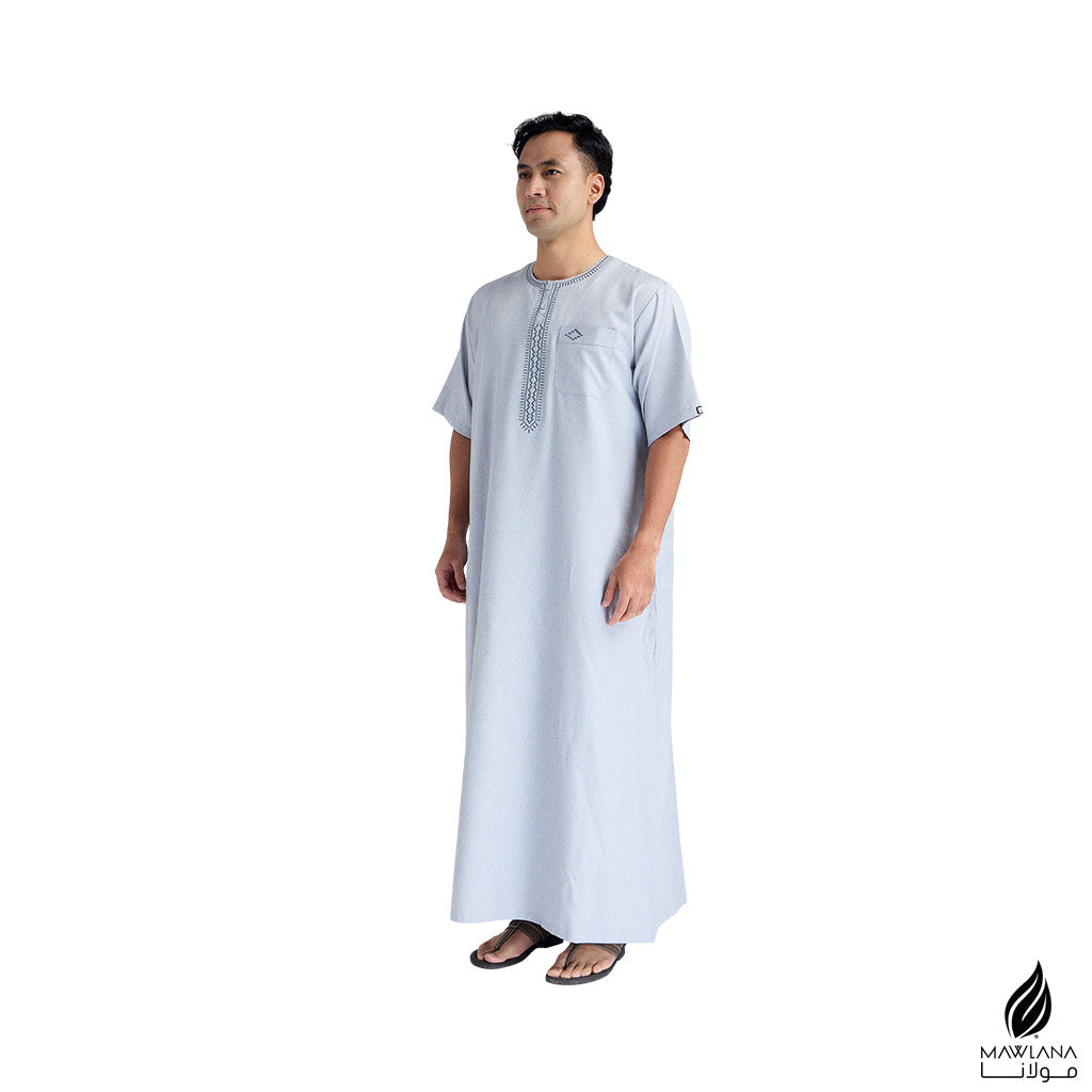 Jubah Morocco Dewasa Lelaki Short Sleeves | Mawlana Wear