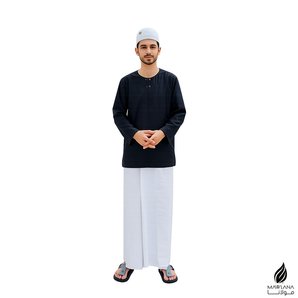 Sarung Bukit Ajung Putih | Kain Pelikat Tenun Premium Untuk Solat & Raya