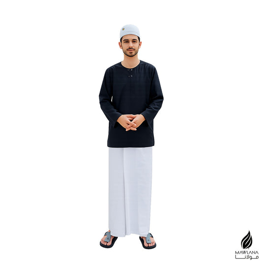 Sarung Bukit Ajung Putih | Kain Pelikat Tenun Premium Untuk Solat & Raya