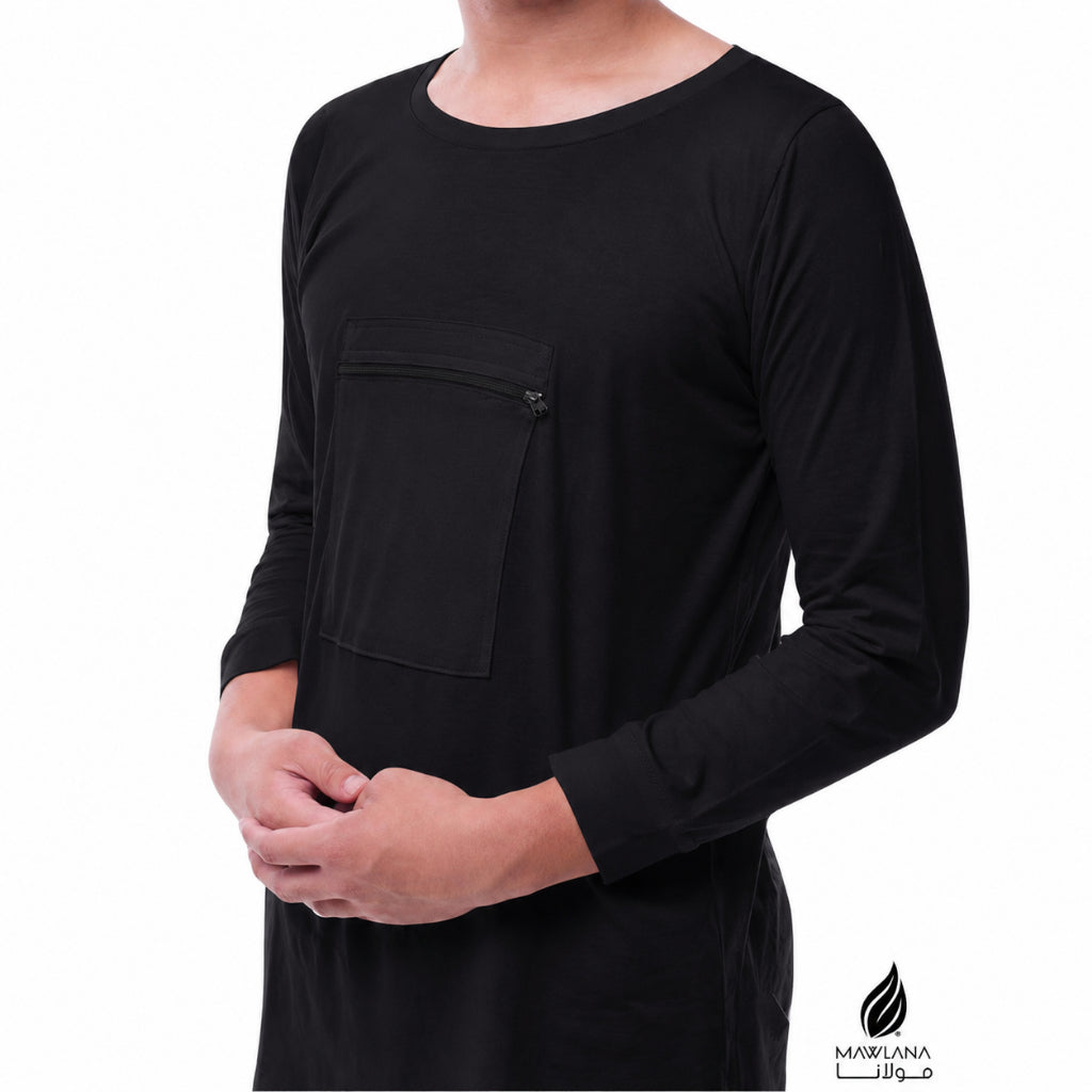 T-Shirt Haji & Umrah Black Lengan Panjang