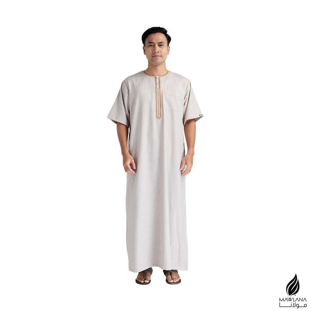 Jubah Morocco Dewasa Lelaki Short Sleeves | Mawlana Wear