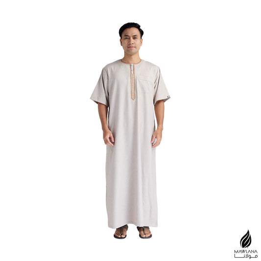 Jubah Morocco Dewasa Lelaki Short Sleeves | Mawlana Wear