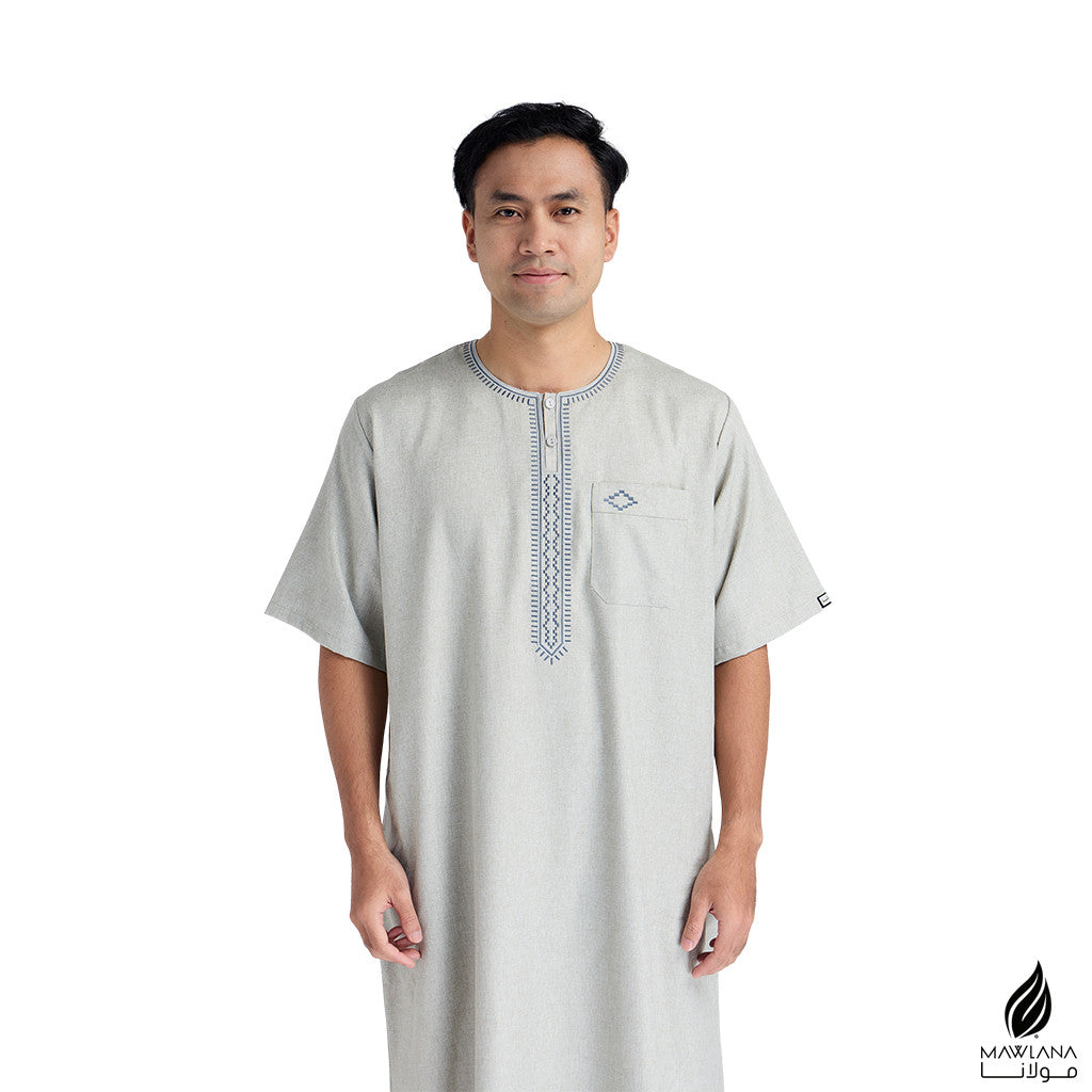 Jubah Morocco Dewasa Lelaki Short Sleeves | Mawlana Wear