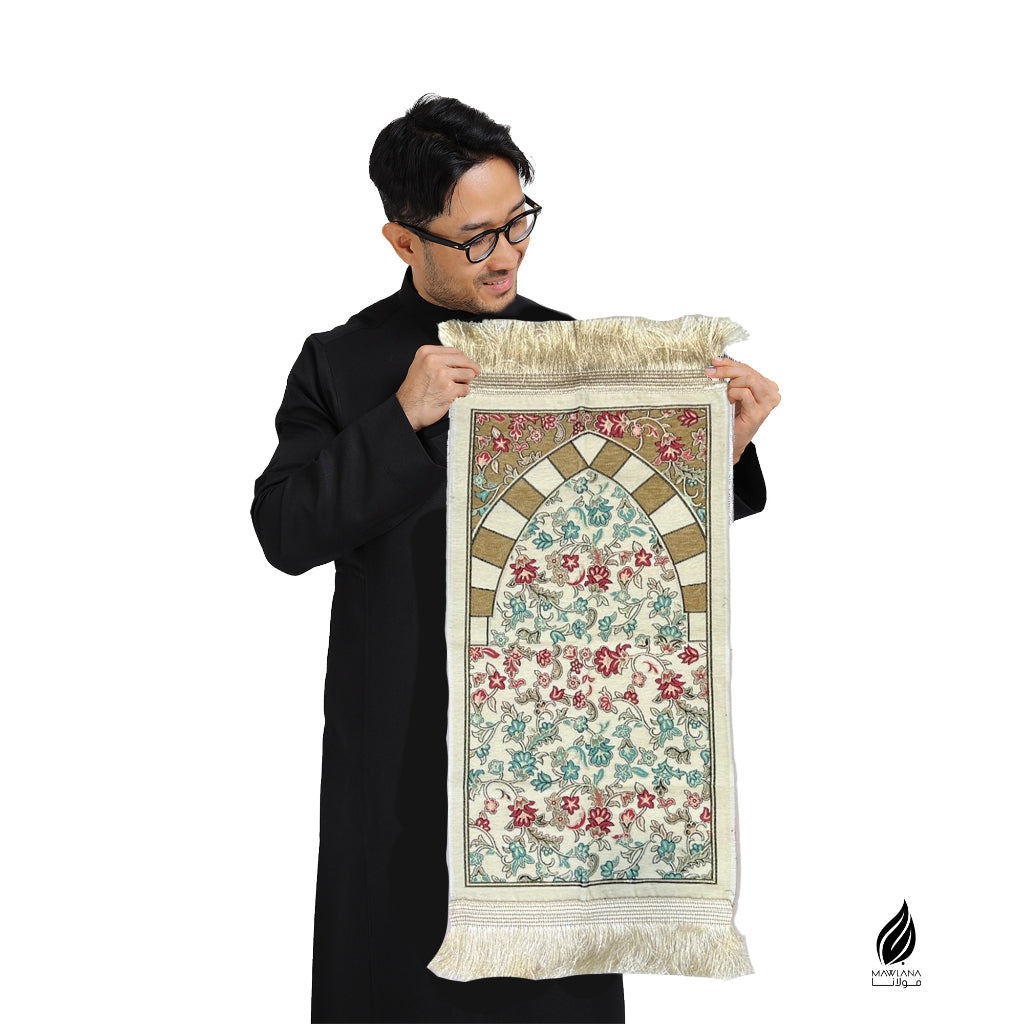 Sejadah Mini Mehrab Rawdah dengan Pouch Eksklusif Doorgift Sejadah Buatan Mesir