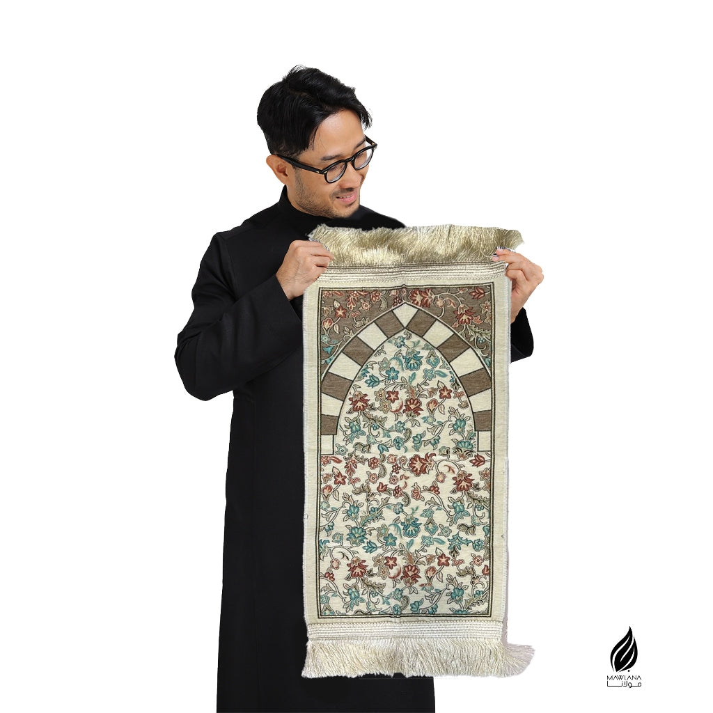 Sejadah Mini Mehrab Rawdah dengan Pouch Eksklusif Doorgift Sejadah Buatan Mesir