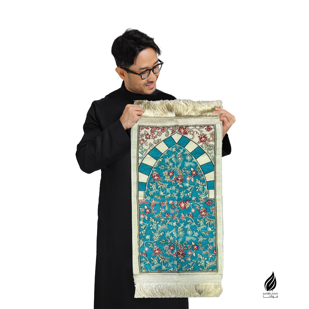 Sejadah Mini Mehrab Rawdah dengan Pouch Eksklusif Doorgift Sejadah Buatan Mesir