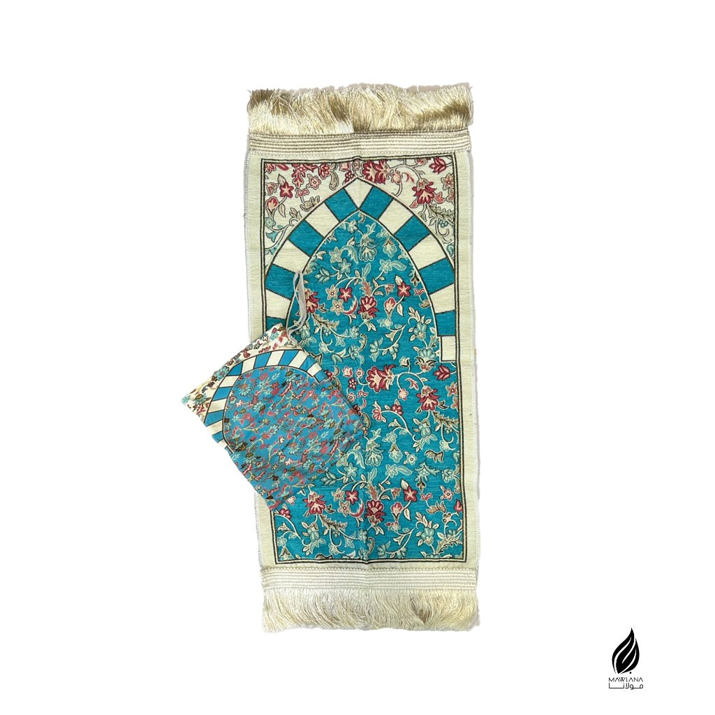 Sejadah Mini Mehrab Rawdah dengan Pouch Eksklusif Doorgift Sejadah Buatan Mesir
