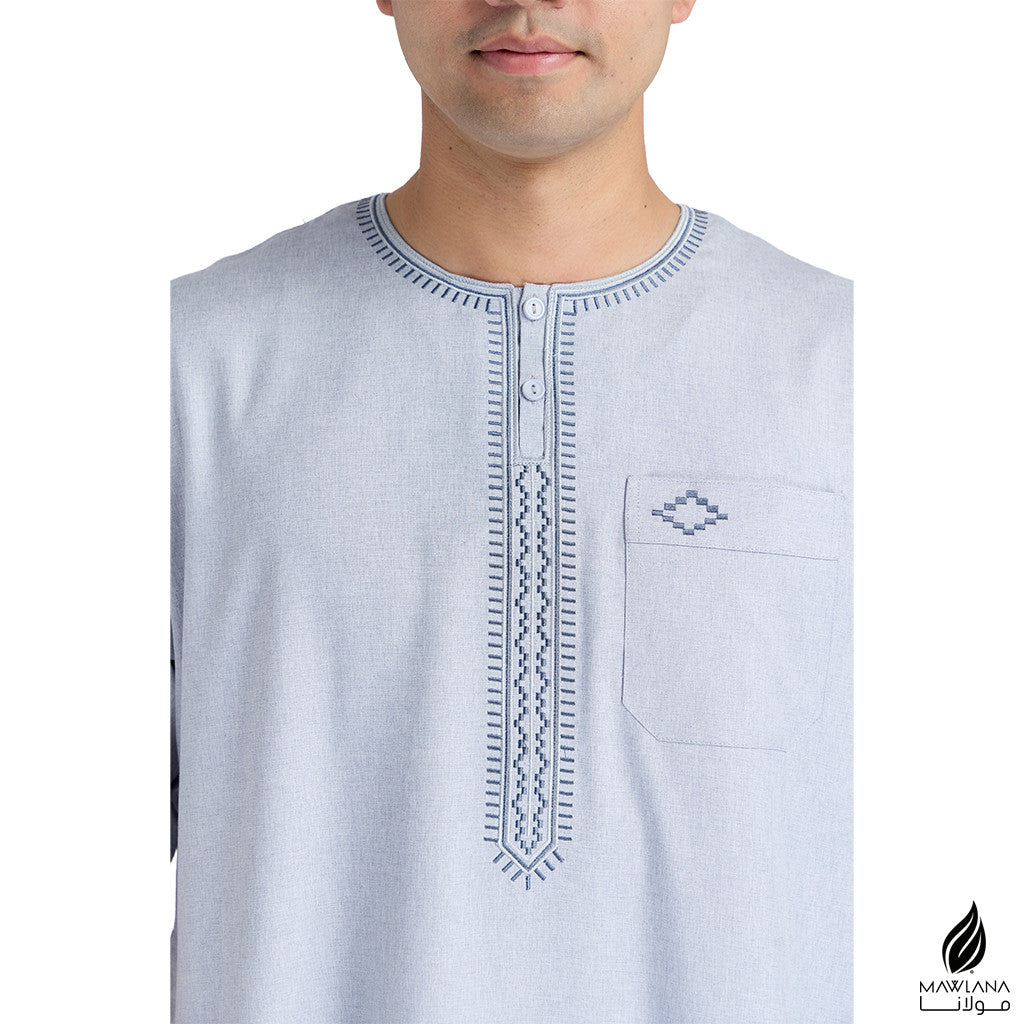 Jubah Morocco Dewasa Lelaki Short Sleeves | Mawlana Wear