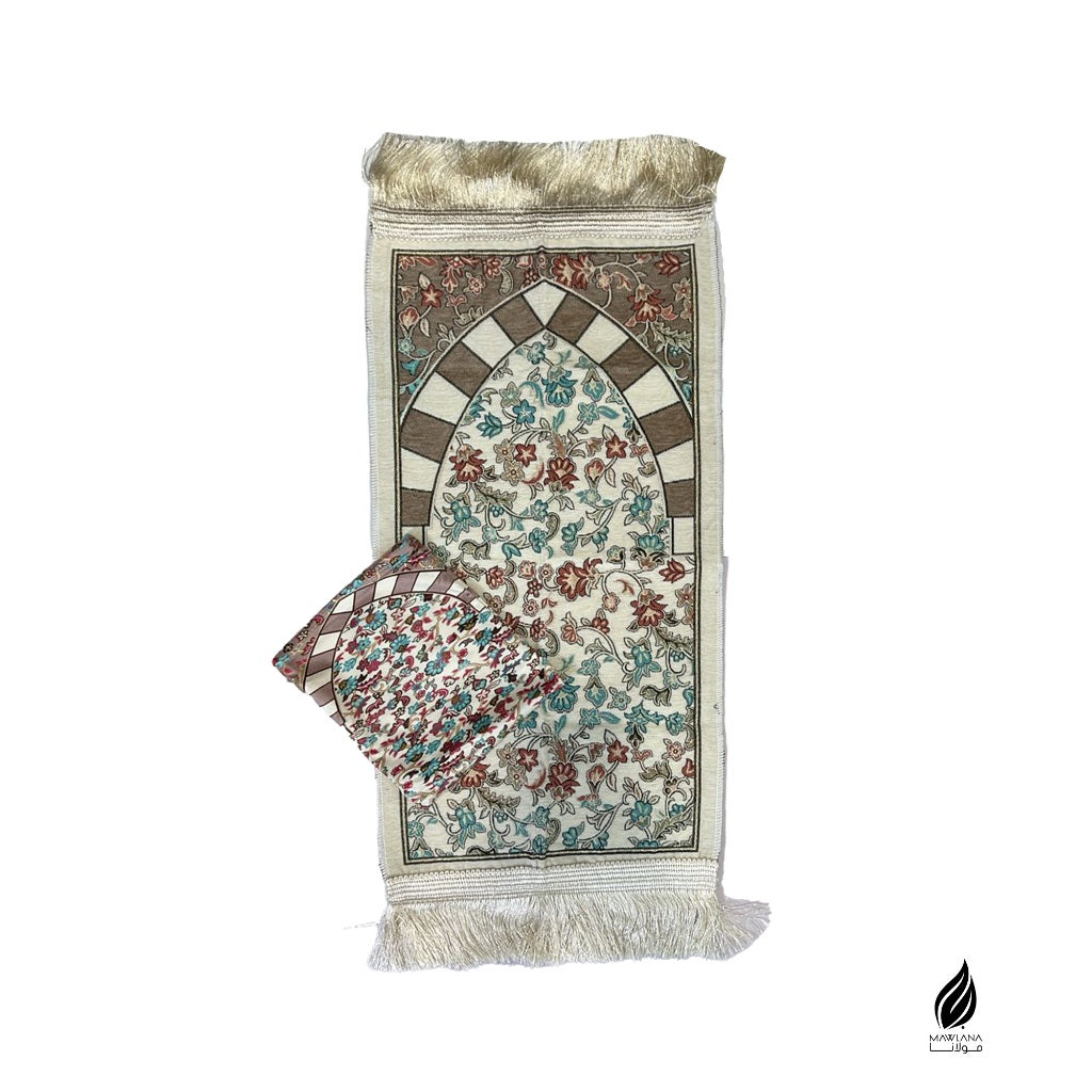 Sejadah Mini Mehrab Rawdah dengan Pouch Eksklusif Doorgift Sejadah Buatan Mesir