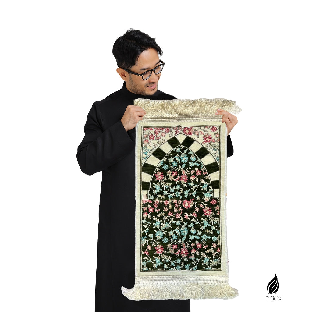 Sejadah Mini Mehrab Rawdah dengan Pouch Eksklusif Doorgift Sejadah Buatan Mesir