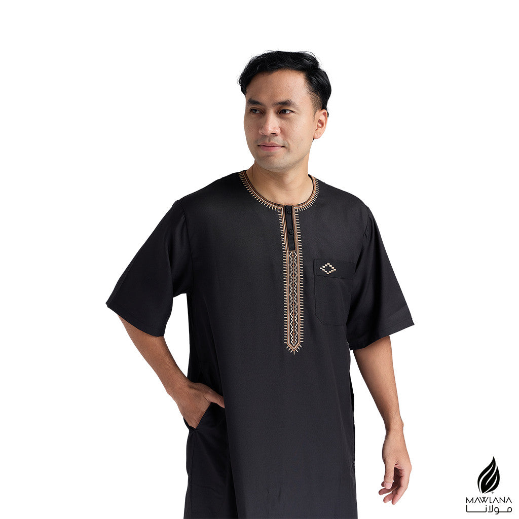 Jubah Morocco Dewasa Lelaki Short Sleeves | Mawlana Wear